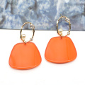 Boucles d&#39;oreilles de nouveauté acrylique d&#39;orange à l&#39;orange transparent du printemps